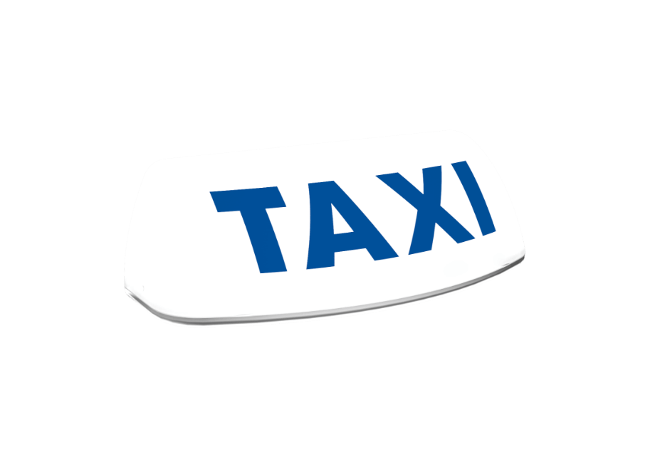 Taxi Roof Sign white